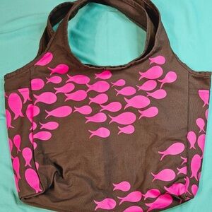 Fighting Eel Fish Canvas Tote Bag